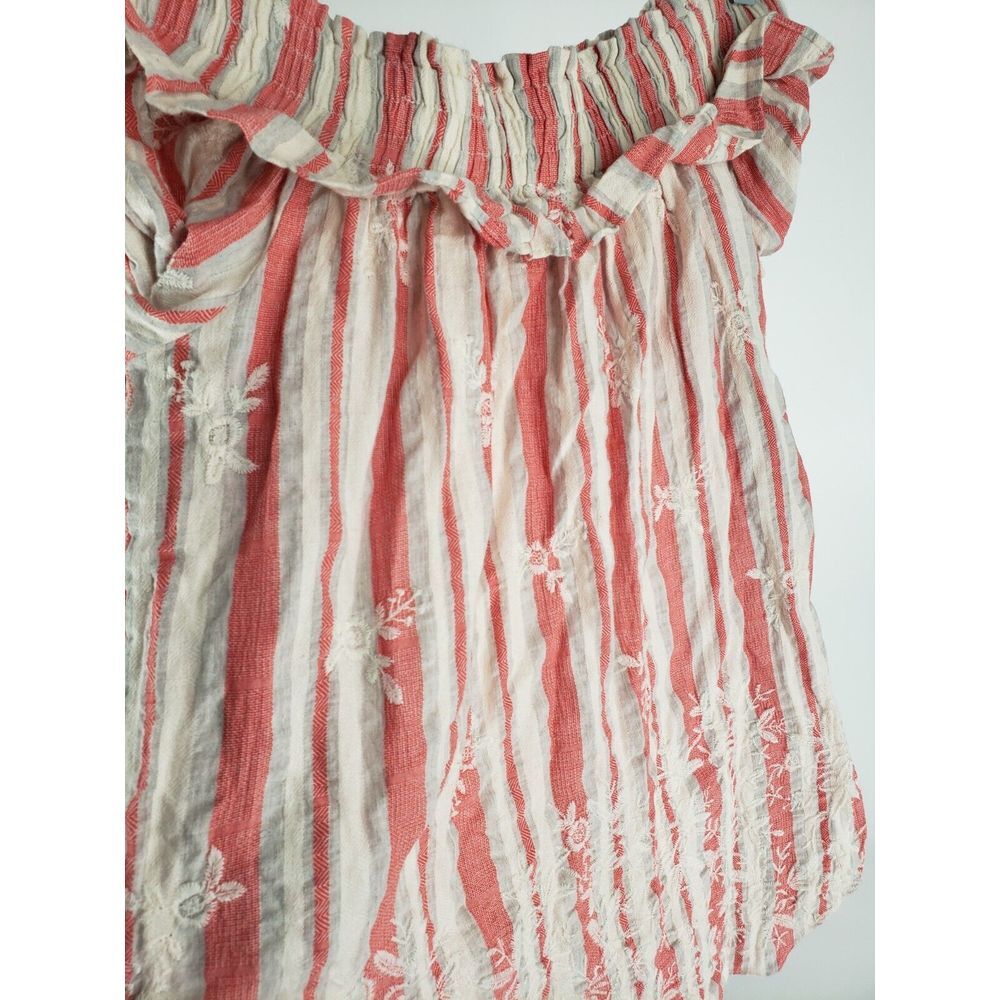 Misa Los Angeles Coral Embroidered Floral Size XS Stretch Elastic Made in U.S.A.